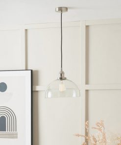 Cecilia Clear Glass Dome Ceiling Light Pendant – 30cm