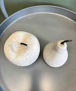 Decorative Apple & Pear Ornament Set – Rustic Stone Effect Décor6