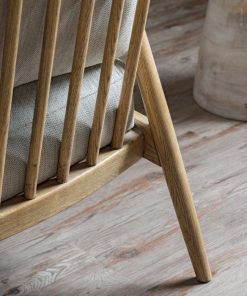 Elegant Natural Linen Armchair – Ash Wood Frame & Foam Cushions3