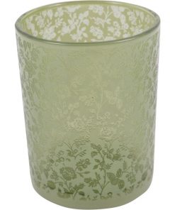 Laura Ashley Green Glass Tealight Holder3