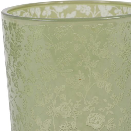 Laura Ashley Green Glass Tealight Holder