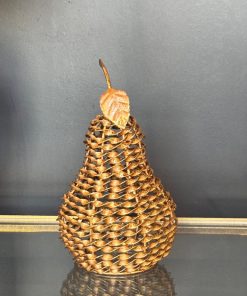 Metal Twist Pear Ornament – Rustic Bronze Decorative Sculpture (21cm)4